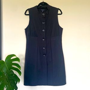 Banana Republic Little Black Dress with Button Detail